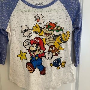 2013 Super Mario Brothers shirt raglan sleeves